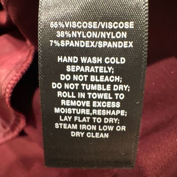 Lafayette 148 New York Marissa Boat Neck Bell Sleeve Shift Dress Maroon XXL - Picture 7 of 7